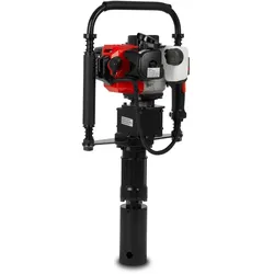 EBERTH Benzin-Pfahlramme, 1,2PS, 900W, 32ccm, für Pfähle bis 70mm, inkl. 2 Adapter, Stoßdämpfer & Werkzeugset