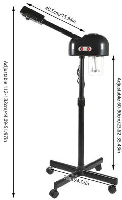 Inspired Living ProGlow 750ml Ozone Facial Steamer With Adjustable Stand & 360 Rotating Arm black