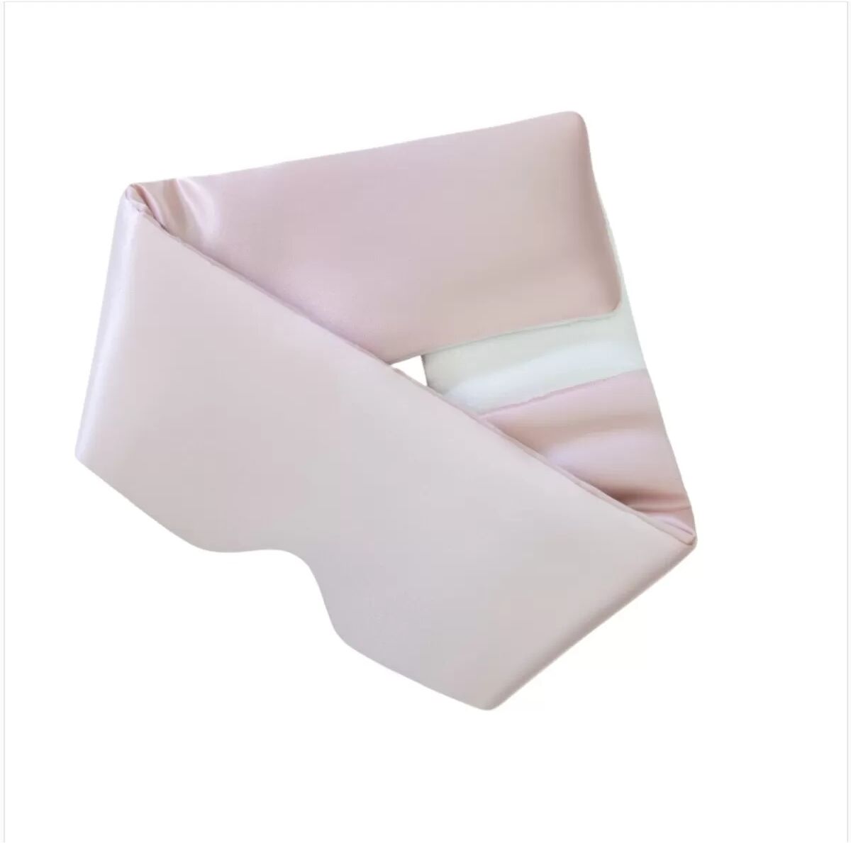 INF Beidseitig Verdunkelnde Reiseschlafmaske aus 100% Seide, Druckfrei, 3D-Nasenflügel, Geräuschloser Klettverschluss Rosa