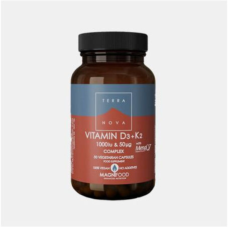 TERRA NOVA VITAMIN D3 + K2 50 CAPSULAS
