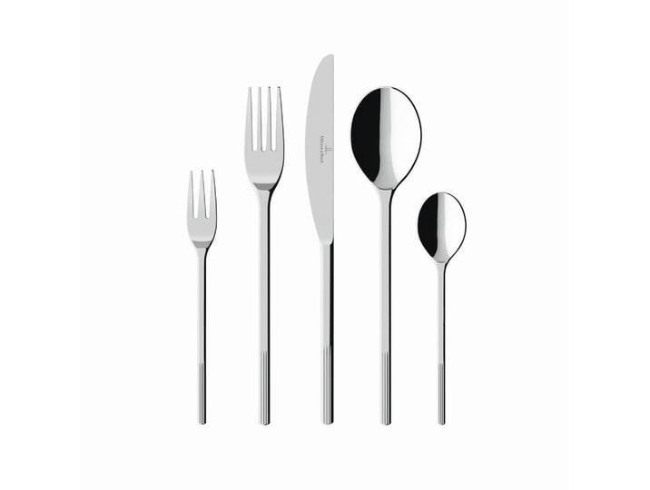 Villeroy & Boch Besteckset Afina, Silber, Metall, 30-teilig, 29x6.5x44 cm, ergonomischer Griff, Hohlheftmesser, Essen & Trinken, Besteck, Besteck-Sets