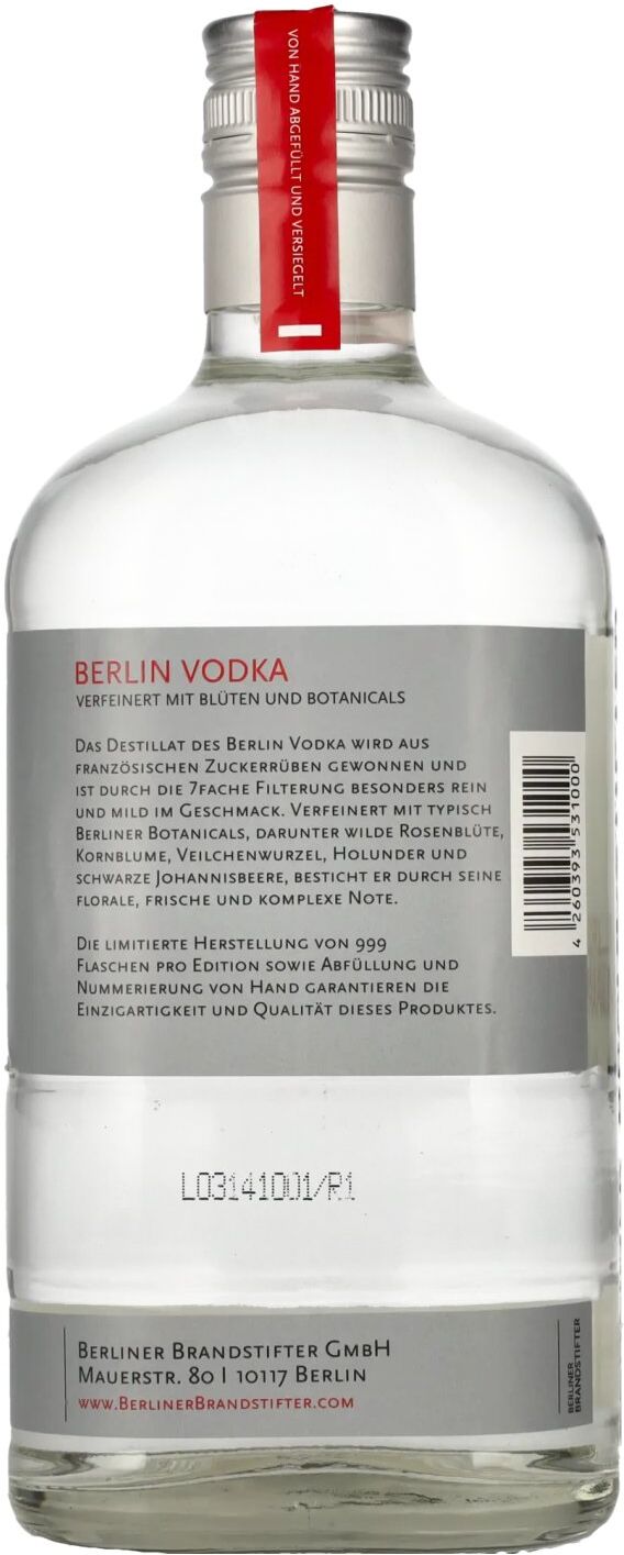 Berliner Brandstifter Berlin Vodka 43,3% Vol. 0,7l