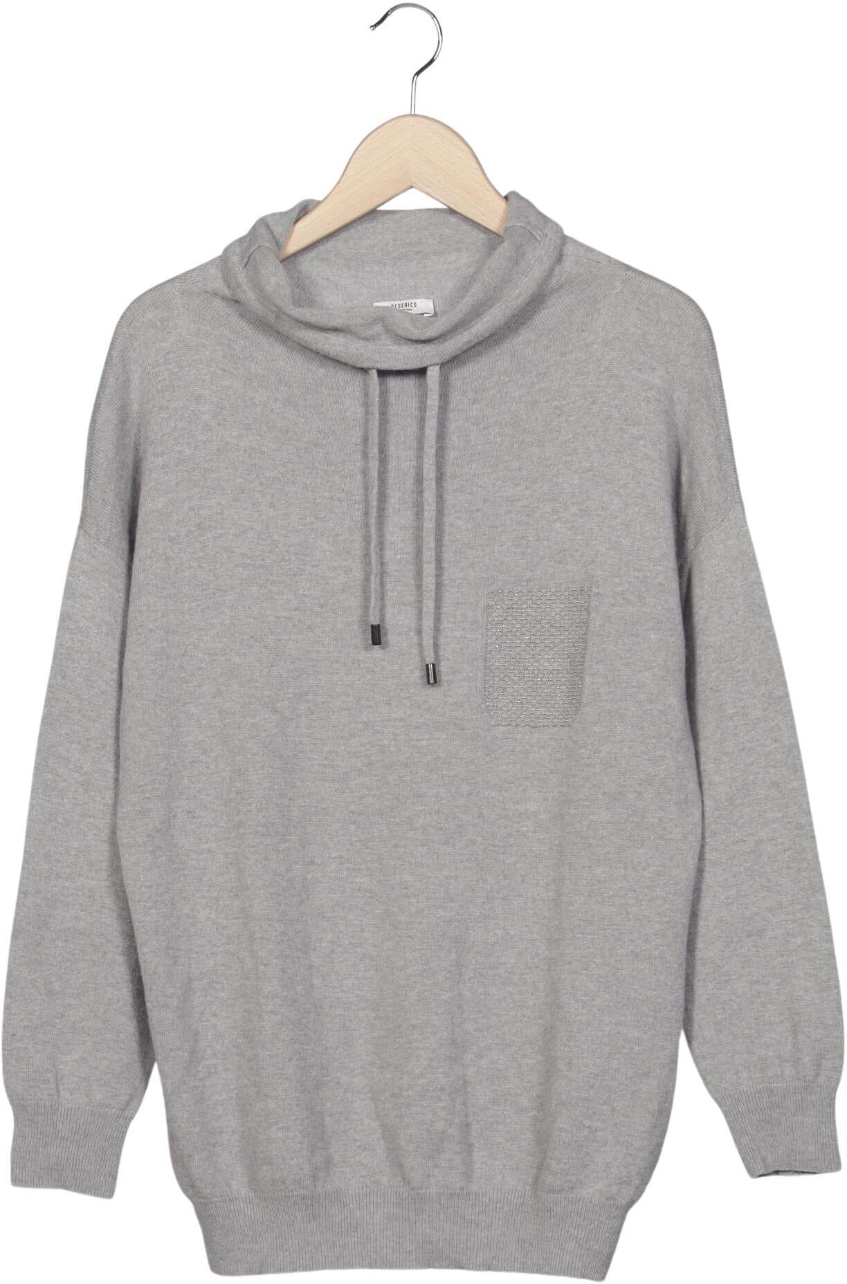 Peserico Damen Pullover, Grau, Gr. EU 42 (IT 48), Schurwolle / Seide / Kaschmir / Synthetik / Viskose - Second Hand