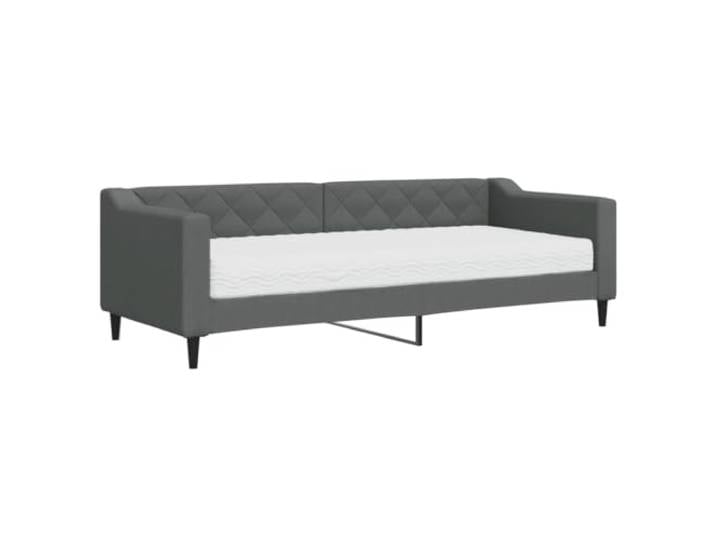 PUGYNBK Schlafsofa mit Matratze, Dunkelgrau, 80 x 200 cm Struktur aus Holz und Metall, komfortabler Schaumstoff, Lattenrost, modernes Design