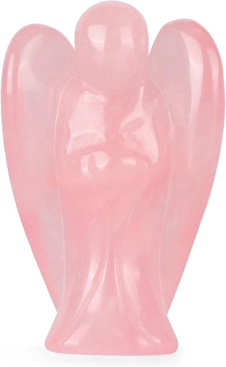 3D Crystal Roze Guardian Angel Beeldje van Kwarts voor Decoratie