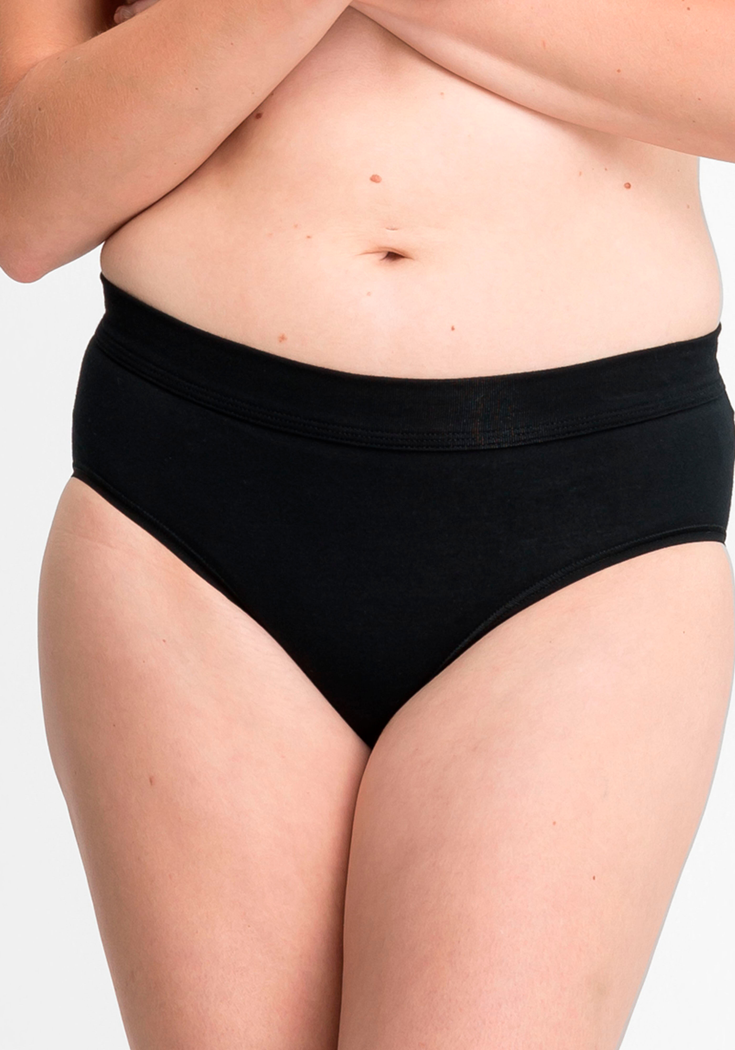 Midislip SPEIDEL "Bio Cotton plus", Damen, Gr. 46, Single Jersey, schwarz, Single Jersey, Obermaterial: 92% Baumwolle, 8% Elasthan, leicht transparent, unifarben, körpernah, Unterhosen Midislip, basic, bequem, weich, elastisch, Baumwollmix schwarz 46, Sin
