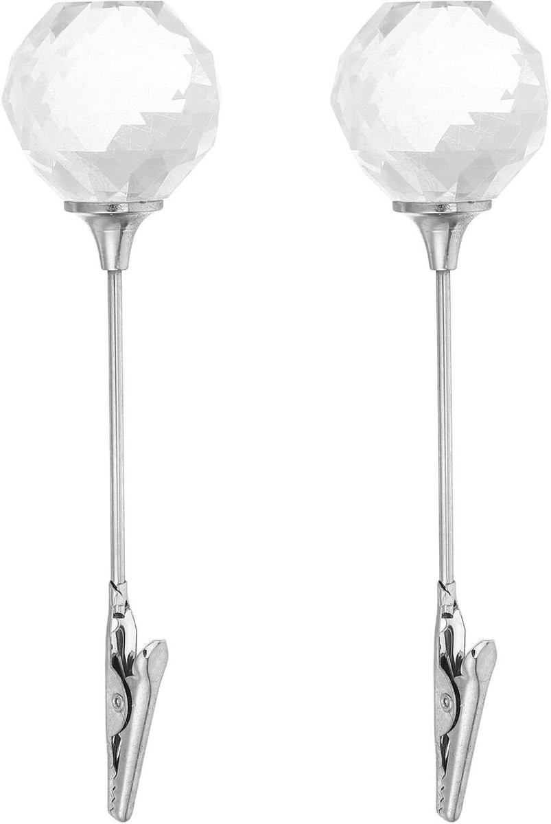 Kristal Tafelnummerhouders Memo Clips voor Bruiloft Decoratie - Multicolor - 12 cm Lengte