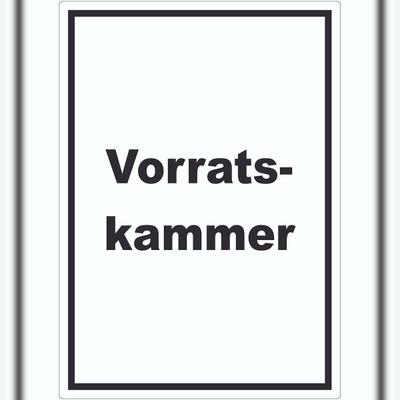 HB-Druck Vorratskammer Aufkleber mit Text Pantry Reserve hochkant A1 (594x841mm)