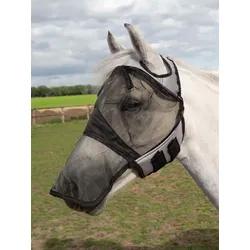Busse Fliegenmaske FLY COVER PRO GAP grau/schwarz, Busse_17_Groessen: Pony