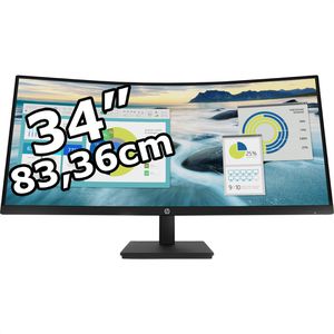 HP Monitor P34hc G4, 21Y56AA, 34 Zoll, UWQHD 3440 x 1440 Pixel, 5 ms, 60 Hz, Curved