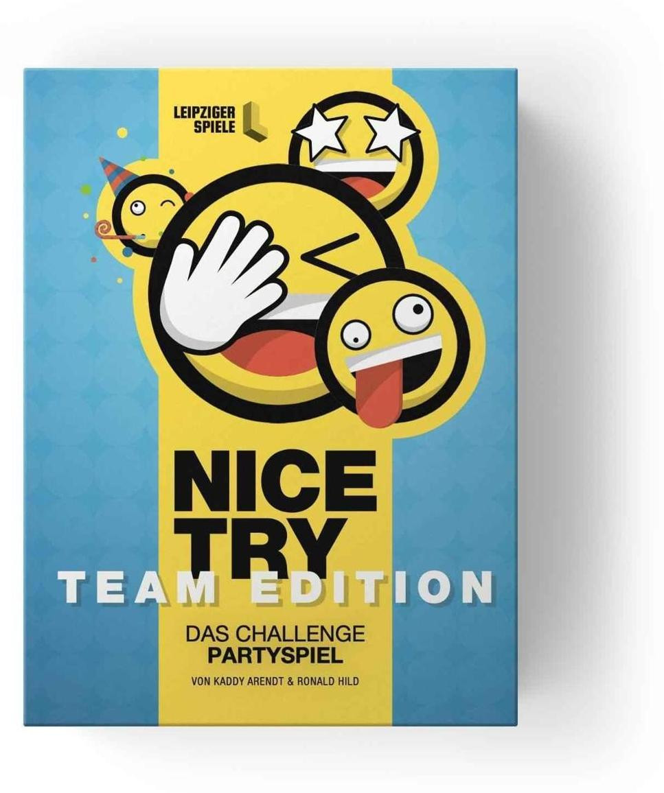 NICE TRY Team Edition - Grappig gezelschapsspel voor feesten en groepen van LSV Leipziger Spieleverlag GmbH