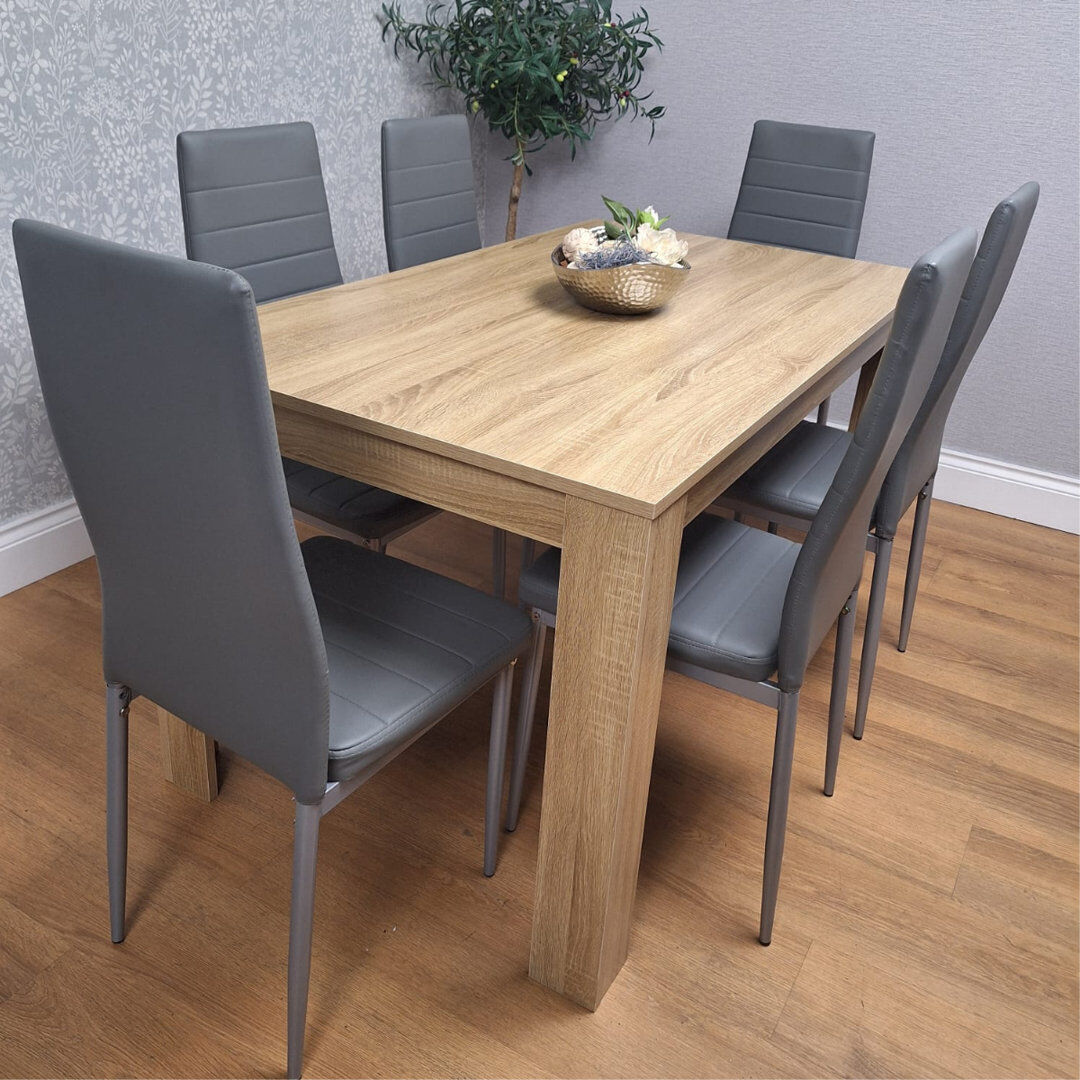 KOSY KOALA Anacelis 6 -Person Dining Set Grey 6