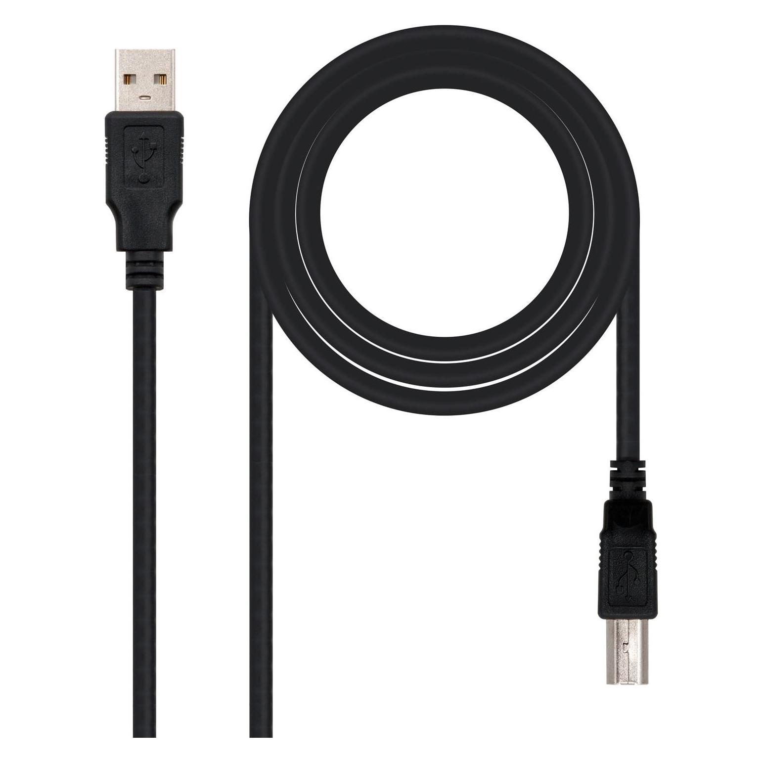 Nanocable 10.01.0102-BK USB Kabel 1 m USB 2.0 USB A USB B Schwarz (1 m, USB 2.0) (10.01.0102-BK)