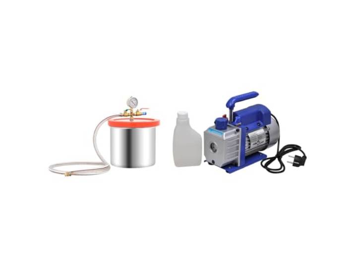 Molumvel Vakuumkammer 7,4 L mit 2,5 CFM Pumpe - Edelstahl Vakuumierer Transparenter Acryldeckel, Präzise Vakuummeter, Für Entgasung & Reparaturen