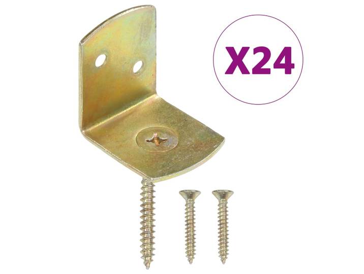 Vidaxl - Supports De Panneau De Clôture 24pcs Forme En L Métal Galvanisé
