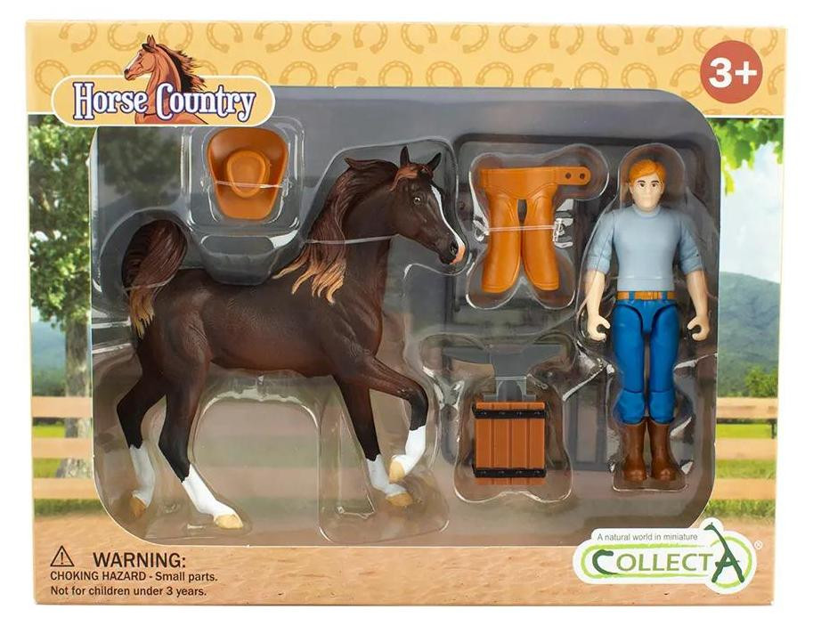 Collecta smeedijzeren figuur en accessoires, bruin, in vensterdoos