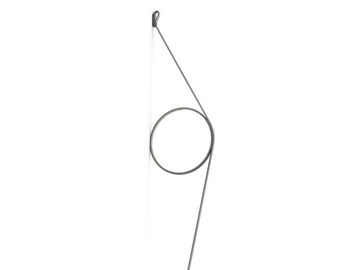 Applique murale Wirering Gris/Gris - FLOS Wirering Grau - Salon / séjour - Design - Métal - À ampoule unique
