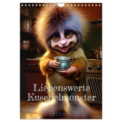 Liebenswerte Kuschelmonster - Digitalart (Wandkalender 2027 DIN A4 hoch), CALVENDO Monatskalender