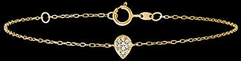 Edenly Armband Frische - AlphÃ©e - Gelbgold, 9 Karat, mit Diamanten