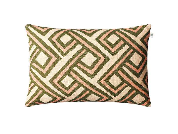 Chhatwal & Jonsson Housse de coussin Lanka 40x60 cm Cactus green-rose