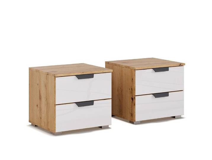 Furnhaus Nachttisch Nachttisch Set Artemis, 2-teilig, mit Schubkästen, Nachtschrank, Nachtkommode, Nachttisch Set, 2-teilig, Breite 50 cm