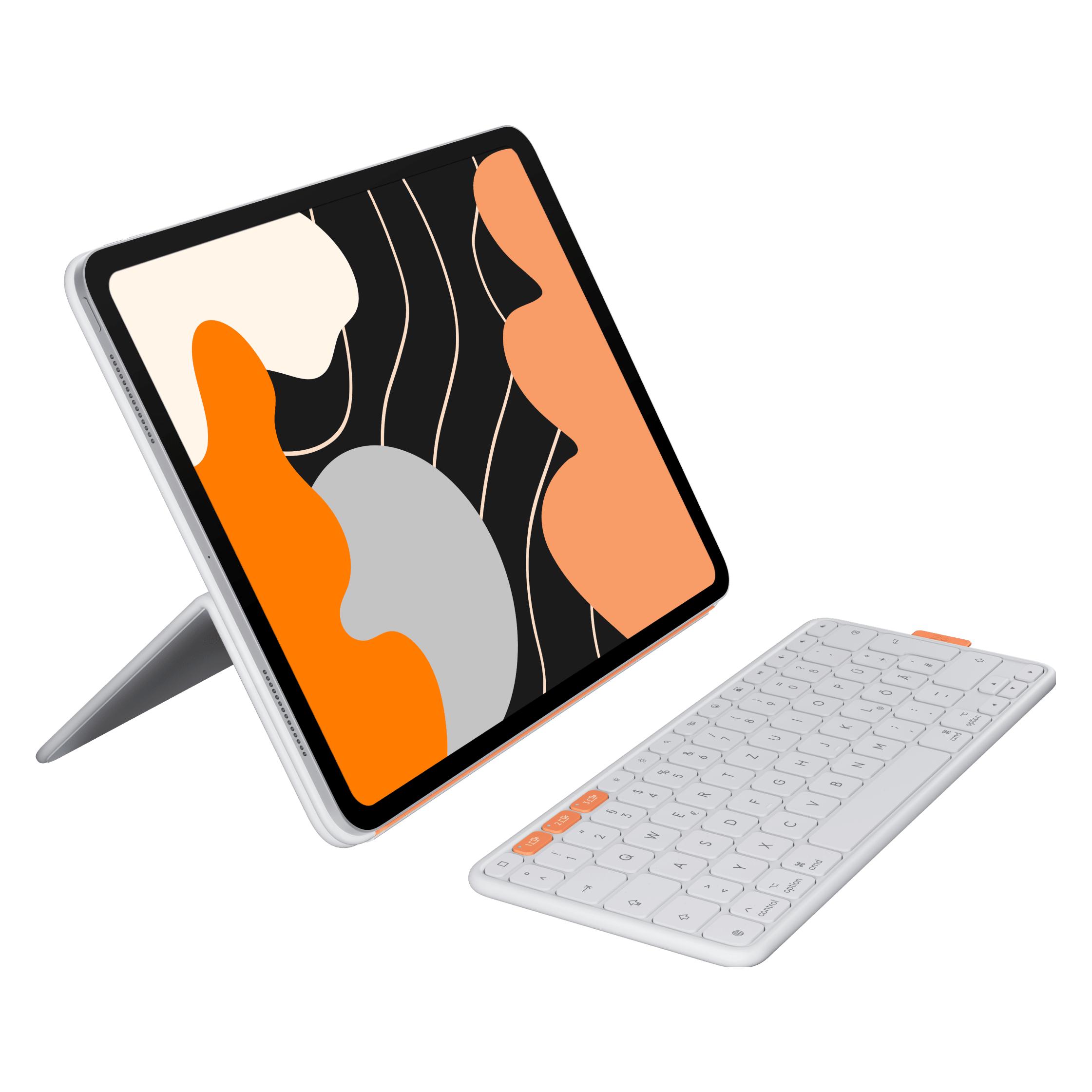 Logitech Flip Folio - Pale Grey - Deu (DE, Kabellos) (920-013834)