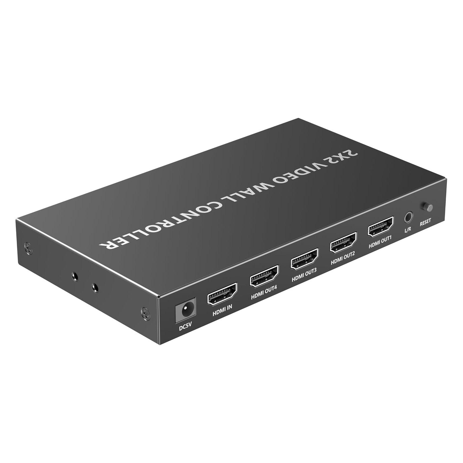 PremiumCord HDMI-Videowandcontroller, 1 Eingang für 4 Displays, 8 Anzeigemodi, Full HD 1080p 60Hz (khvid-06)