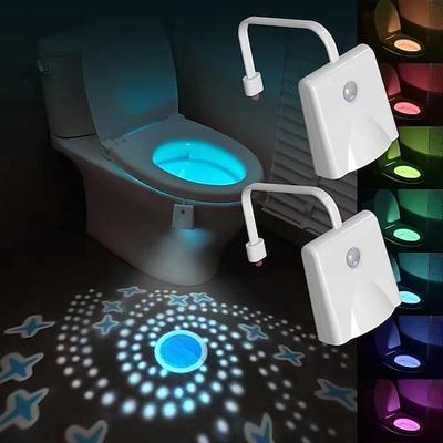 Toiletten-Nachtlicht, wiederaufladbar, mit Bewegungssensor, aktiviertes Farbwechsel-LED-Licht fürs Badezimmer, cooles, lustiges Badezimmer-Dekor-Accessoire
