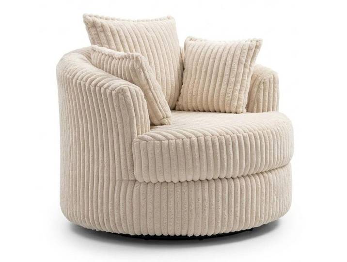 JVmoebel Loungesessel Wohnzimmer-Puff Moderner Stil Weiß Elegant Weich Entspannend (1-St), Made in Europa