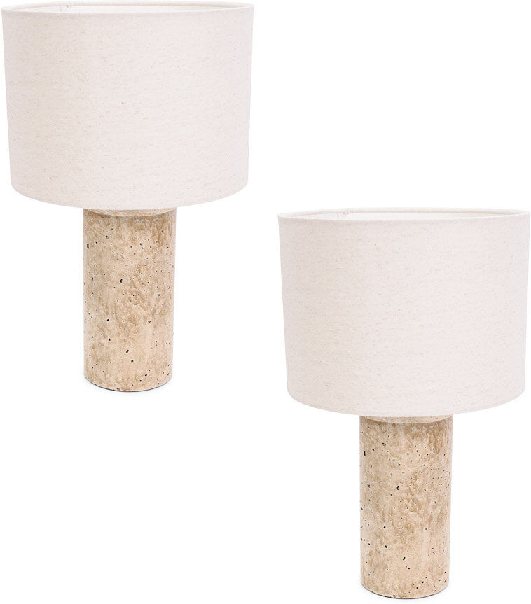 Metro Cristalyn Resin Table Lamp Cream 32cm H X 26cm W X 25cm D
