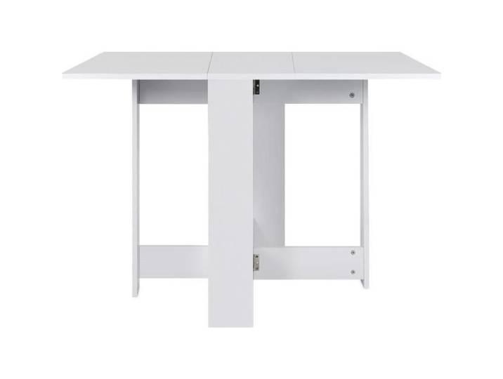 Table à Manger Pliante Blanche 4 Personnes - HOMBUY - Style Contemporain - Bois - Laqué