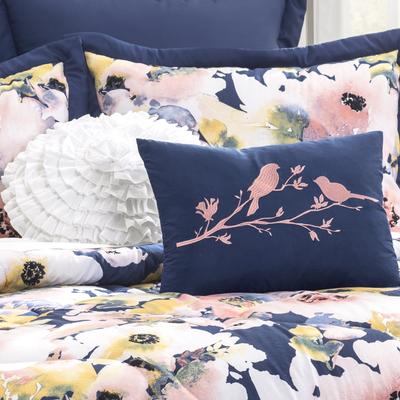 Copper Grove Plumeria Floral Watercolor 7-piece Comforter Set