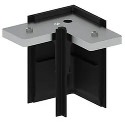 Brumberg Eckverbinder zu 48V-Stromschiene PEPA, HOCH (BRUM-88488x), 90°, mechanisch, schwarz / silber BRUM-88489180