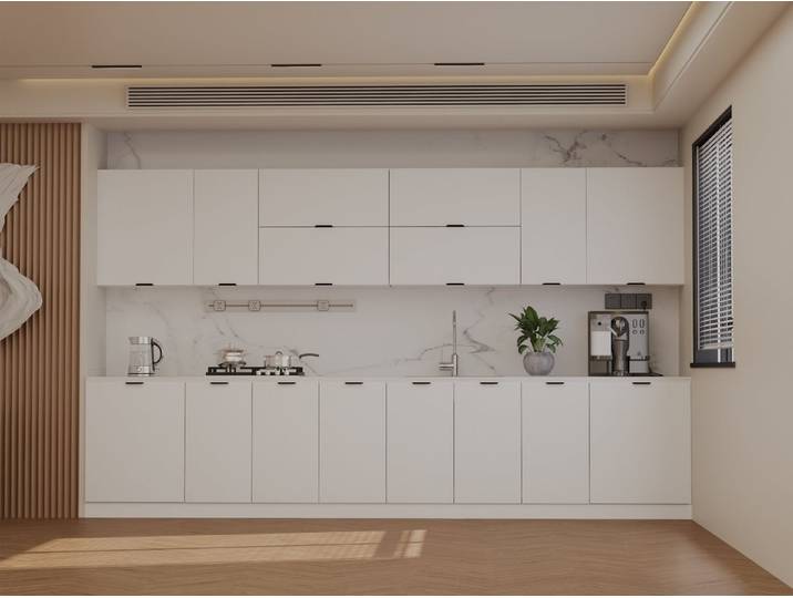 ROYAL24_MARKT Küchenzeile – 360 cm – Lunara – Edle Optik – Ohne Arbeitsplatte & Elektrogeräte, (Set), Edle Materialien - Stilvolles Design - Hohe Qualität