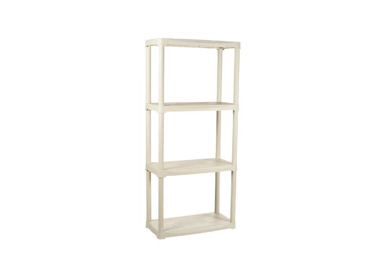 Regal ArtPlast Regal T60/4 , weiss (weiß), B:60cm H:133cm T:30cm, Kunststoff, Regale, Regal