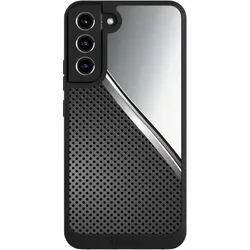 Nivocase Handyhülle für Samsung Galaxy S22+ Hülle NIVOpure Case Schwarz Carbon Metall Stahl (Samsung Galaxy S22+), Smartphone Hülle, Schwarz