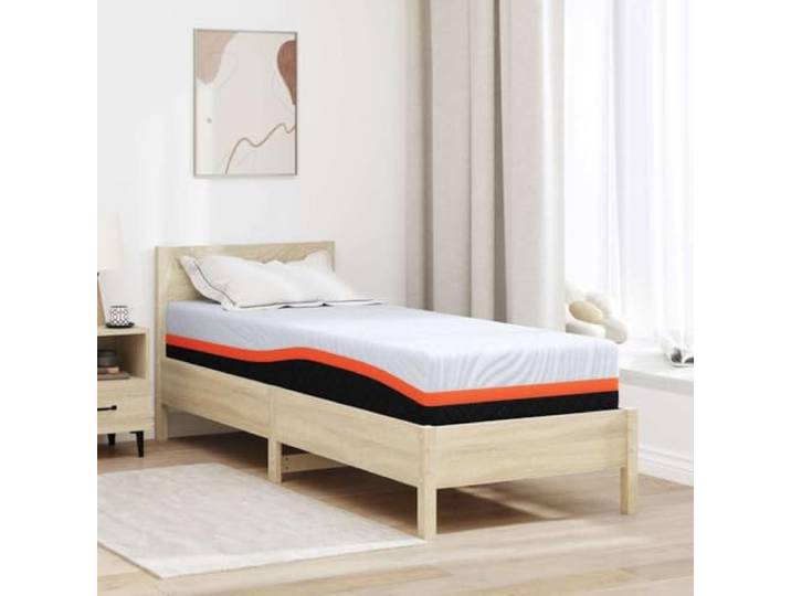 TUERYAFEK Matratze Weiß Grau 70x200 cm Jacquard-Stoff Mittelfeste Gel-Memory-Schaum, Mehrschichtige Bauweise, Kühlende Gelschicht, Temperaturregulierend