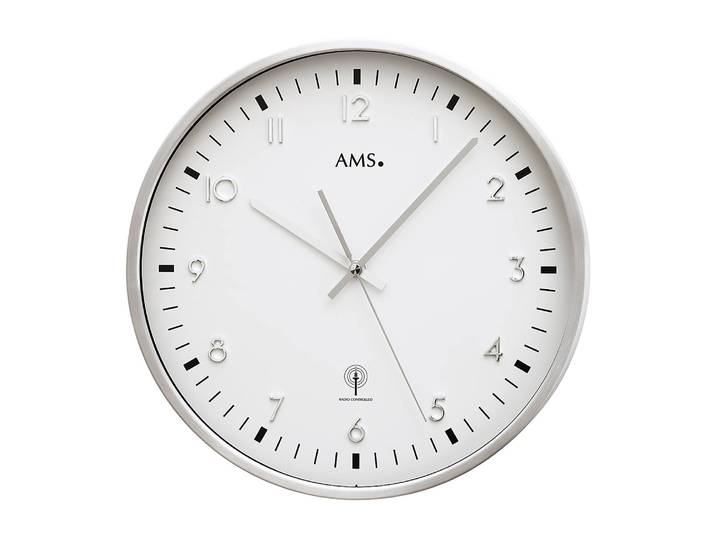 Horloge murale Con Con Aluminium brossé Ø 32cm Argenté