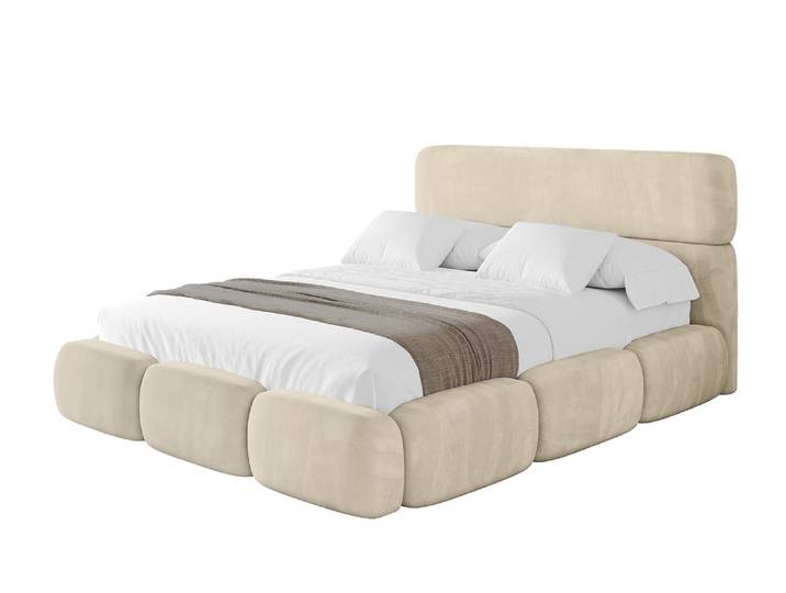 Polsterbett ELVA 120x200 cm Beige - Monolith 4