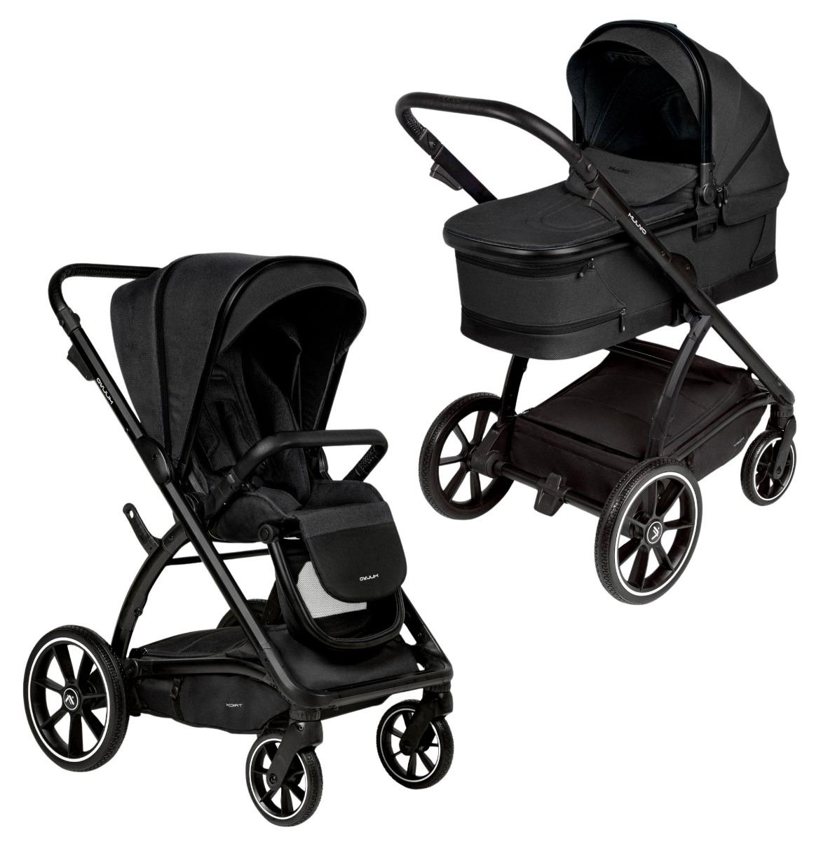 Muuvo Trick 2in1 Kombi Kinderwagen SET Jet Black