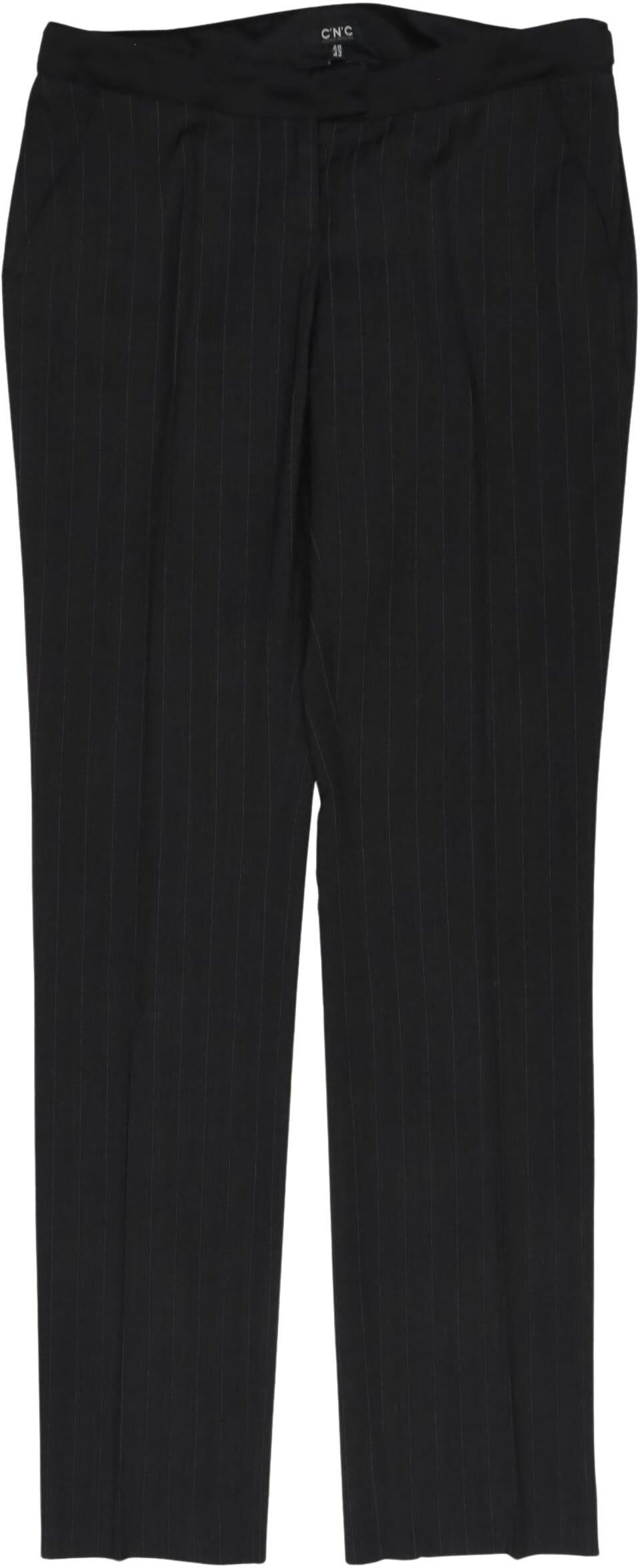 Costume National Damen Stoffhose, Schwarz, Gr. EU 36 (IT 42), Wolle / Elasthan / Synthetik - Second Hand