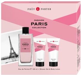 Pret a Porter Fashion Paris EDP 100 ml + Gel de Banho 50 ml + Loção 50 ml Lote