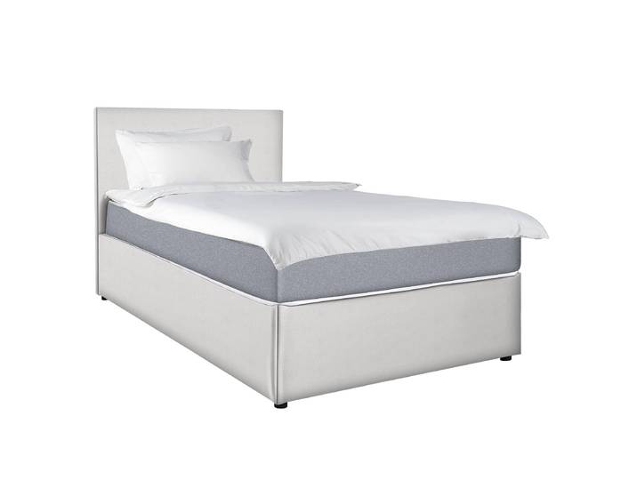Boxspringbett Muffle 120 x 200cm Kunstleder Weiß/Weiß