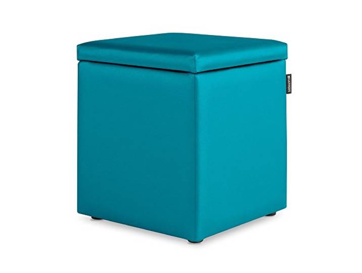 Happers Hocker mit Stauraum aus Kunstleder Türkis für das Wohnzimmer oder Schlafzimmer