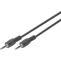 Audio-Anschlusskabel 3,5mm Klinke, Stereo schwarz, 2,5 Meter
