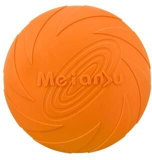 Friendly Fresh Finds Bite Resistant Flying Disc Toy For Dogs Interactive Training & Outdoor Play orange m
