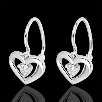 Edenly Ohrstecker Mon Amour in WeiÃŸgold