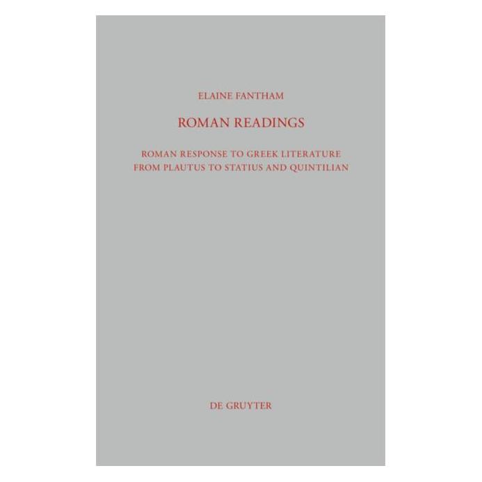 De Gruyter Fantham,E.:Roman Readings (Englisch, Hardcover, Elaine Fantham) (67762813)