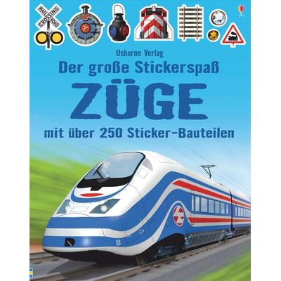 Der große Stickerspaß: Züge, Taschenbuch von Simon Tudhope, Usborne, 978-1-78232-372-3