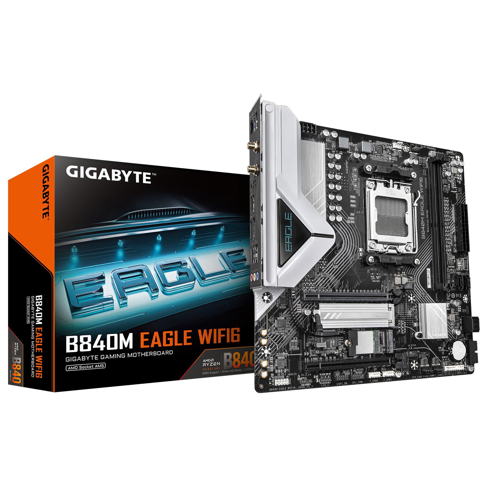 GIGABYTE B840M EAGLE WIFI6 Micro-ATX Mainboard - Sockel AM5